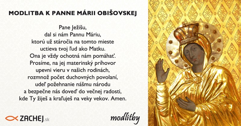 Modlitba k Panne Márii Obišovskej